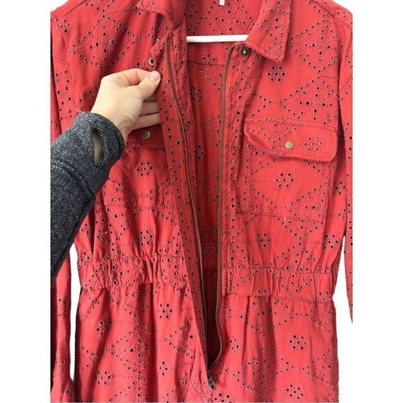 Free People Set The Tone Jumpsuit size 0 Terracota Brick Red - Picture 13 of 16